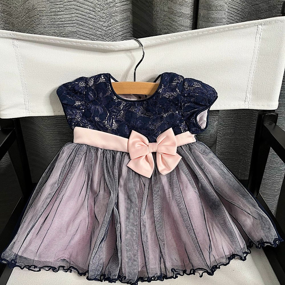 Bonnie Baby Sequined Floral Dress